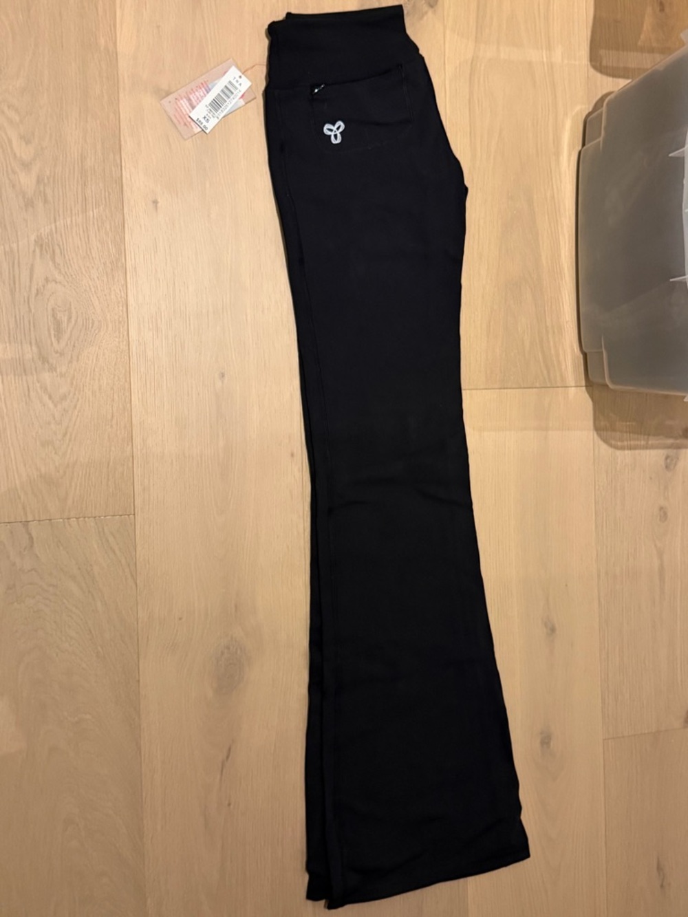 TNA aritzia Black Yoga Flare Pants with Logo